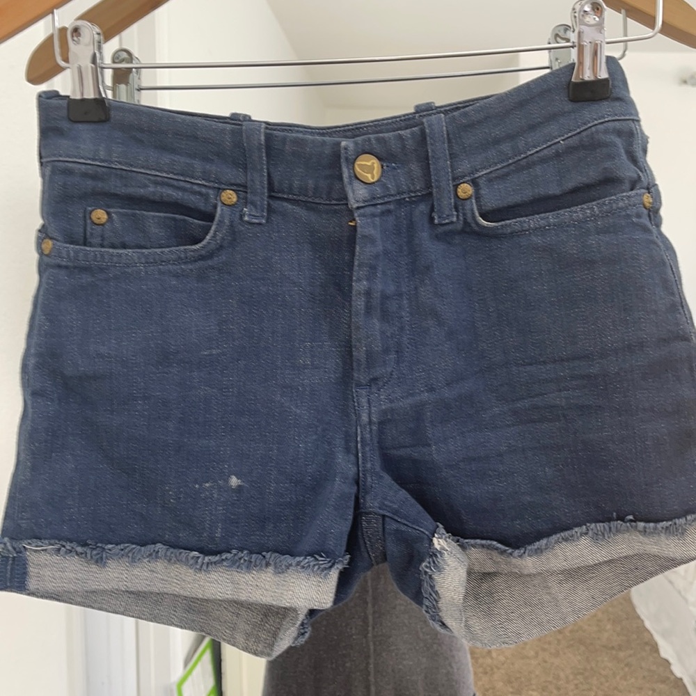 Jean shorts.